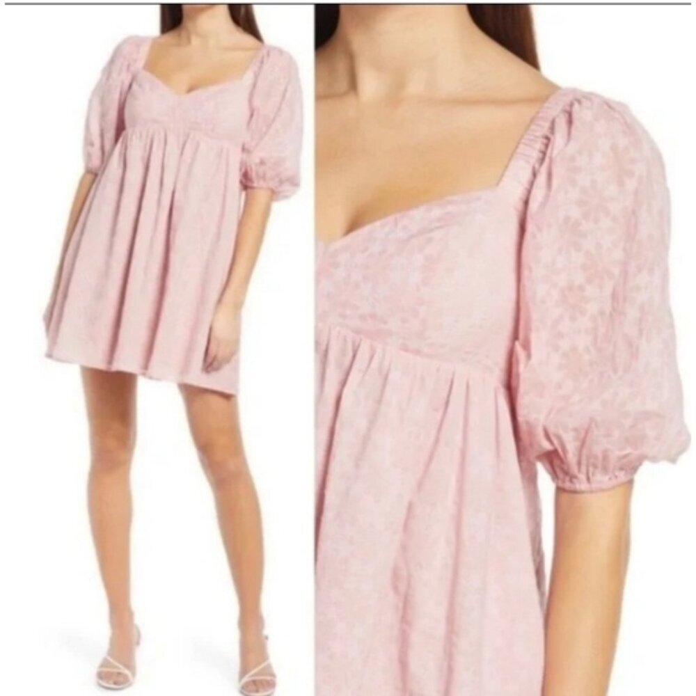Revolve Wayf Puff Sleeve Babydoll Coquette Dress S